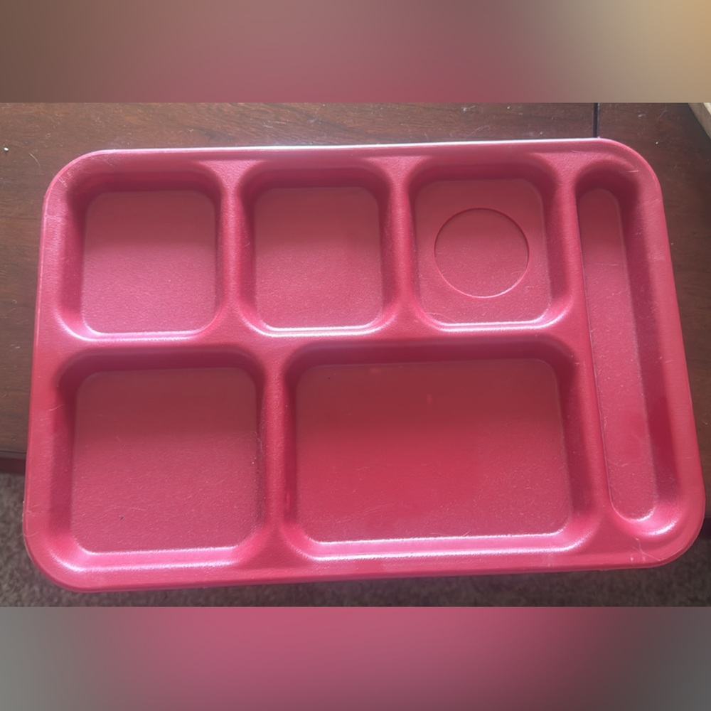 Red Compartment Tray/Lunch Trays